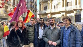 Juan García-Gallardo en las manifestaciones de Pamplona