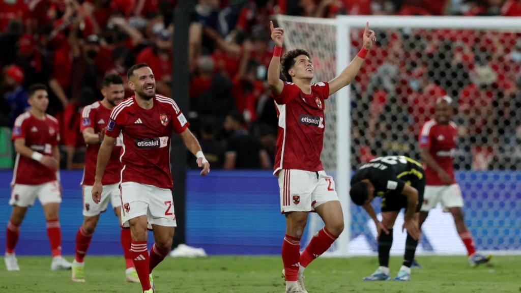 Los jugadores del Al Ahly celebran el triunfo frente al Al-Ittihad