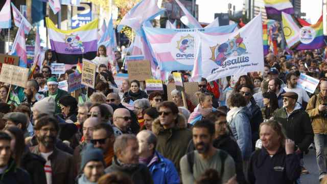 Entidades LGTBIQ+ se manifiestan en Madrid.