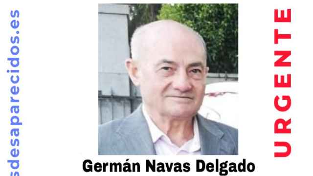 El cartel publicado por 'Alerta desaparecidos' en el que se busca a Germán Navas.