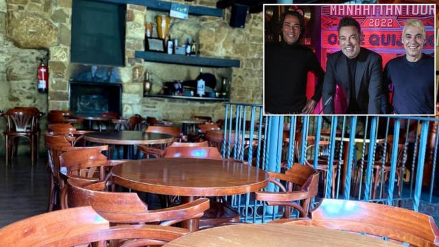 Imagen del pub La Lola junto al grupo leonés Café Quijano