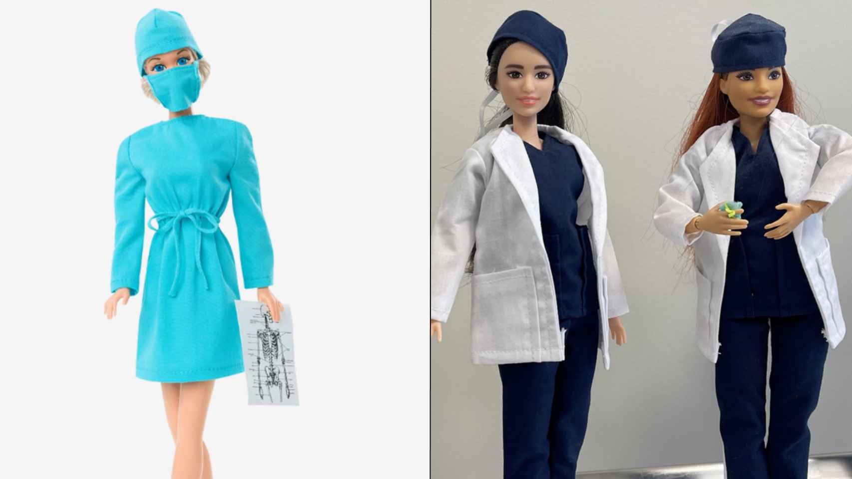 La Barbie doctora de 1973 frente a la actualización que proponen las expertas de Harvard.