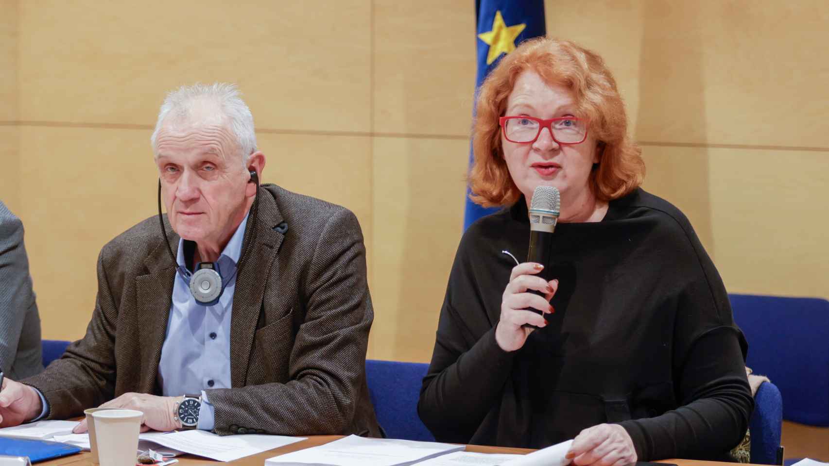 La eurodiputada liberal estonia Yana Toom, que preside la misión a Cataluña para evaluar la inmersión lingüística en las escuelas.