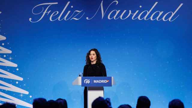 Isabel Díaz Ayuso en la cena del PP de Madrid este 2023.