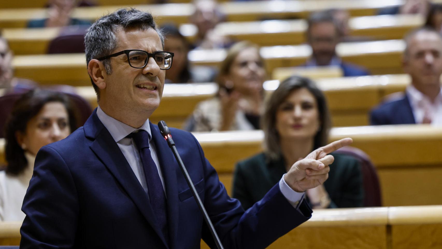 Félix Bolaños responde a las preguntas del Senado en sesión de control al Gobierno