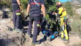 El hombre fue rescatado por los bomberos de Alicante.