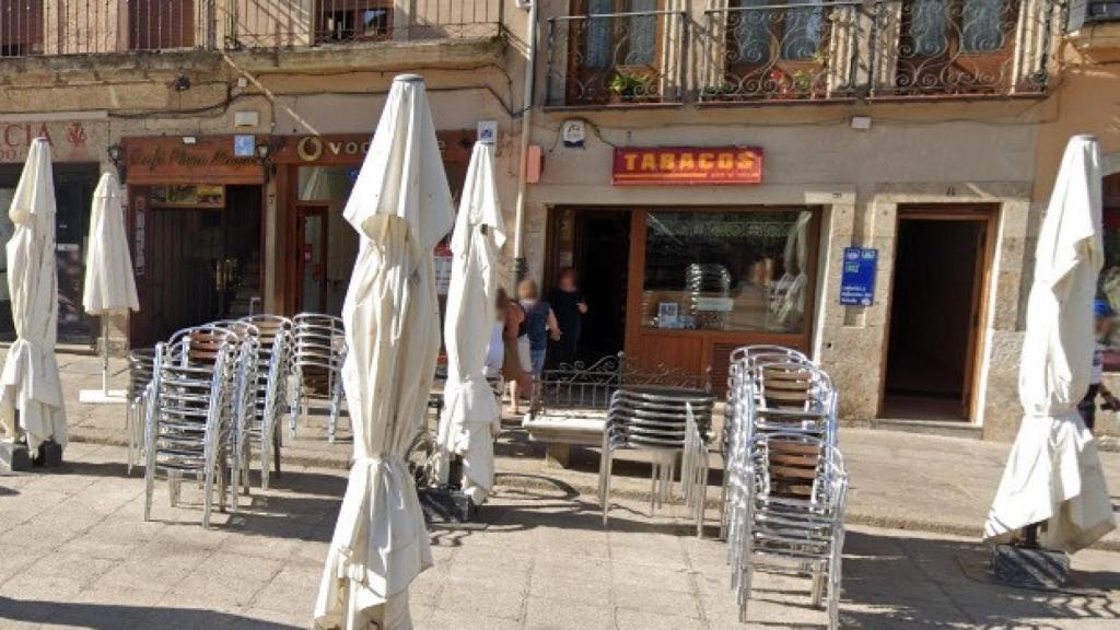 Despacho de Loterías sito en la Plaza Mayor de Ciudad Rodrigo