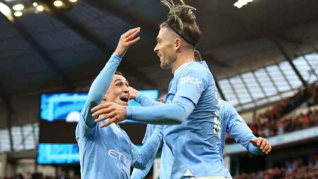 Jack Grealish celebra un gol con el Manchester City