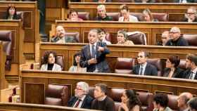 El secretario general del PCE en España y diputado de Sumar, Enrique Santiago,  durante el pleno en el Congreso de los Diputados