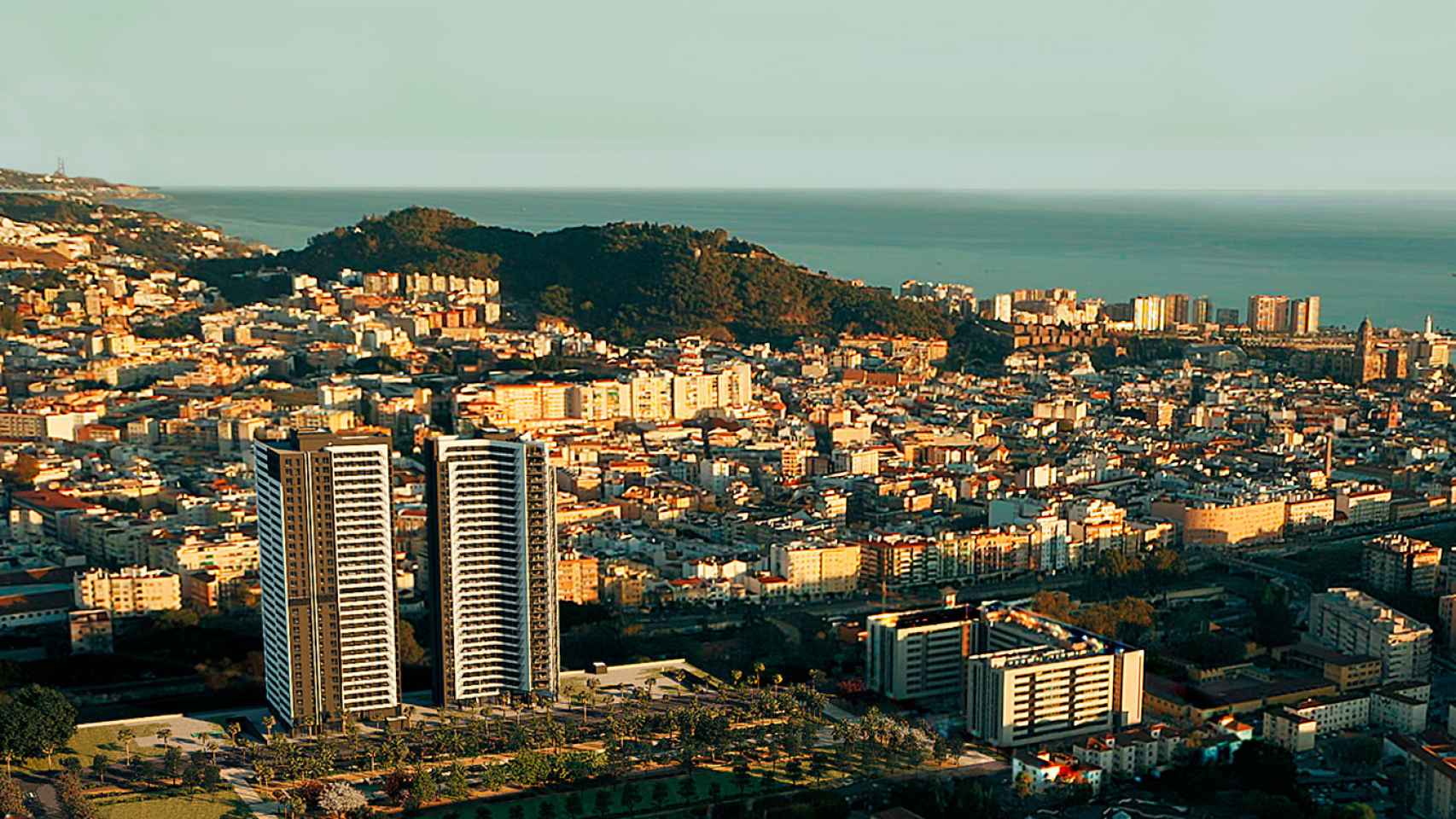 Vista de las Torres de Martiricos, en Málaga.