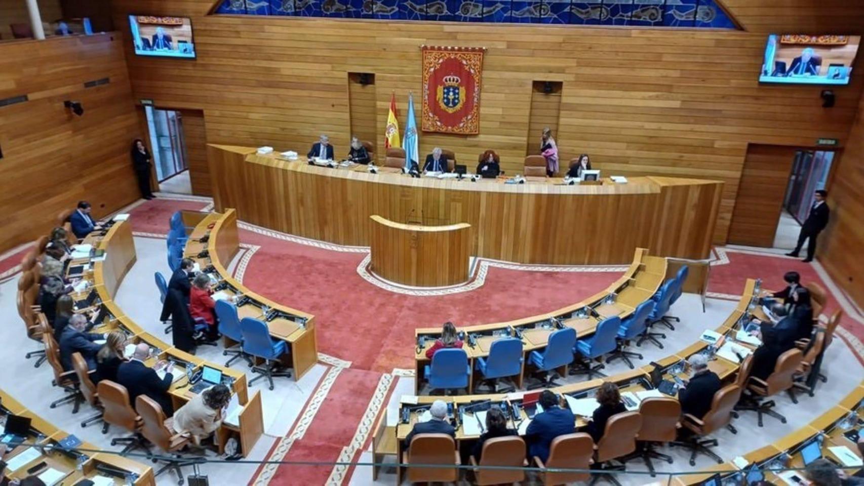 Pleno del Parlamento gallego.
