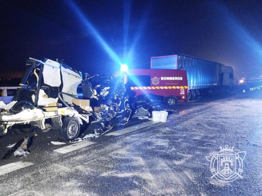 Imágenes del accidente múltiple en Burgos por el hielo