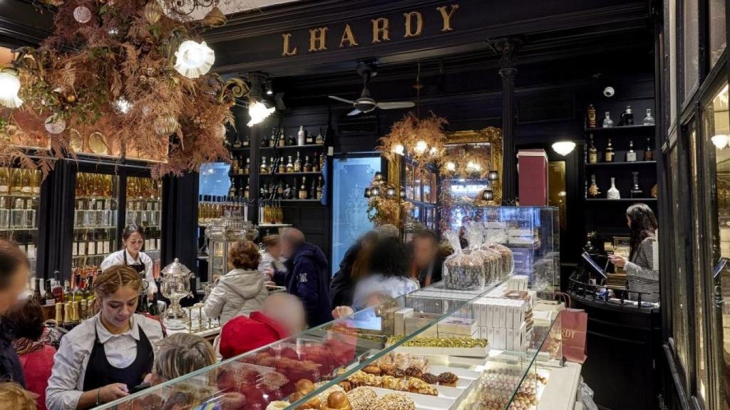 La barra de la tienda de Lhardy.