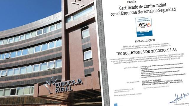 Un centro de Eurocaja Rural y la certificación de Aenor.