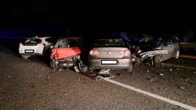 Accidente múltiple, con más de una docena de vehículos implicados, en la provincia de Palencia