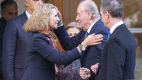 La despedida de Juan Carlos I y la infanta Elena.
