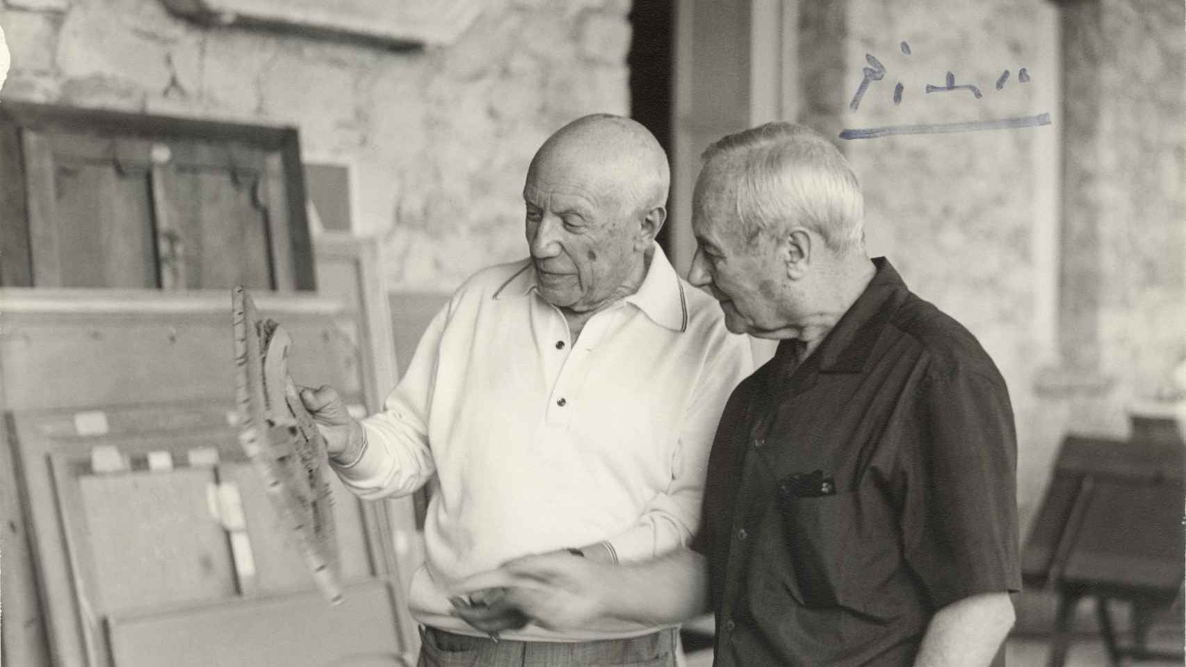 Pablo Picasso y Joan Miró a Mougins @ Jacqueline Roque