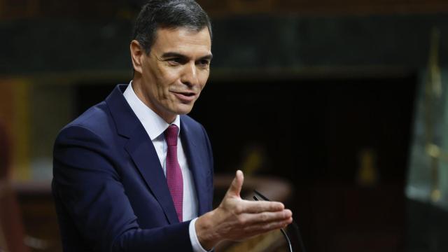 El presidente del Gobierno, Pedro Sánchez, este miércoles durante su comparecencia en el Congreso de los Diputadaos.