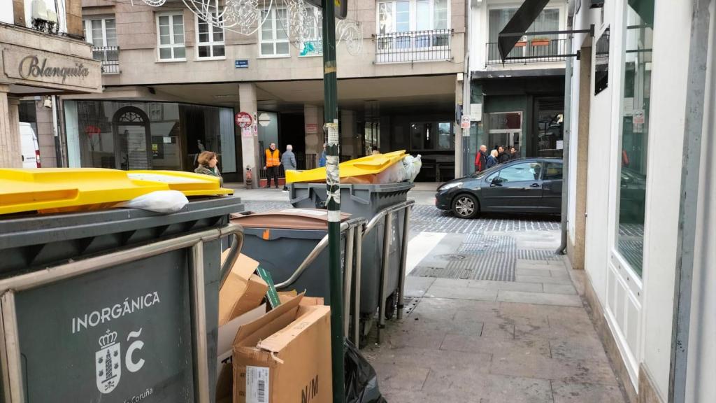 Acumulación de basura en A Coruña