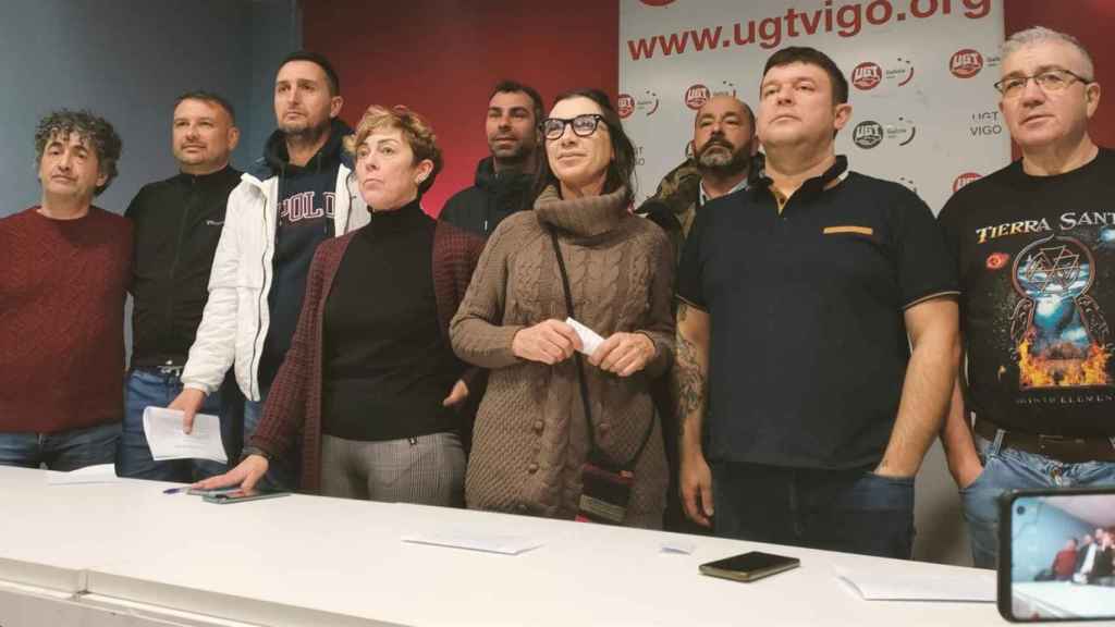 Rueda de prensa del comité de Vitrasa, concesionaria del bus urbano de Vigo, a 20 de diciembre de 2023.