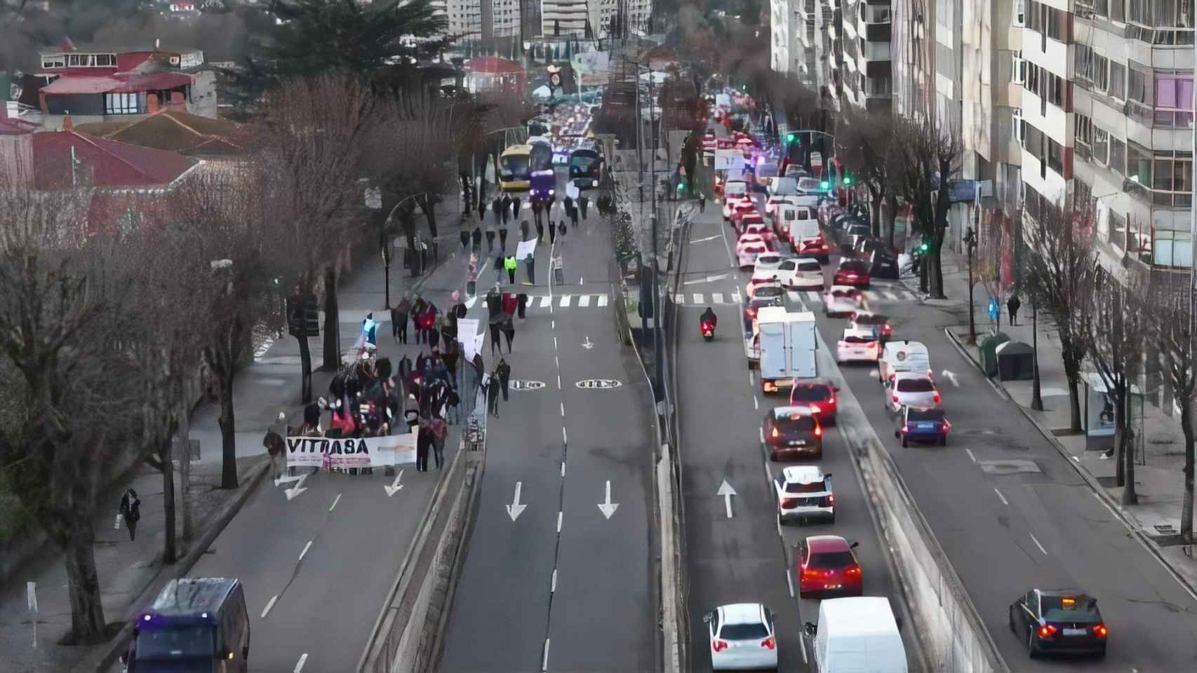 La Avenida de Gran Vía esta mañana, a 20 de diciembre de 2023.