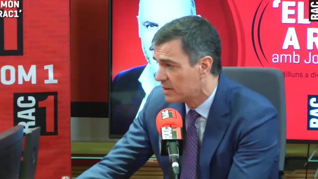 El presidente del Gobierno, Pedro Sánchez, este jueves en RAC1.