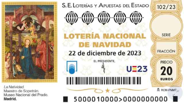 Décimo de Lotería de Navidad 2023.