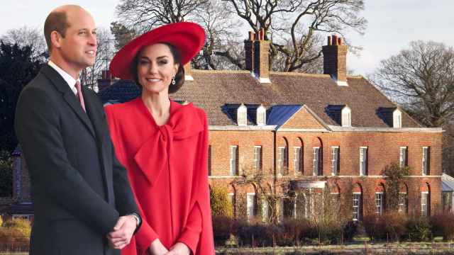 Montaje de Anmer Hall de una imagen de Getty Images y Kate Middleton y Guillermo.
