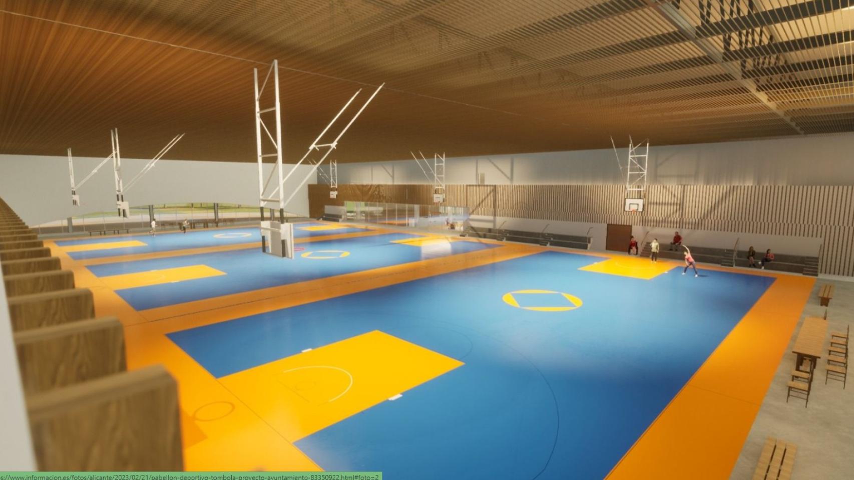 Vista virtual del interior del Tómbola Arena que ha presentado el Ayuntamiento de Alicante.