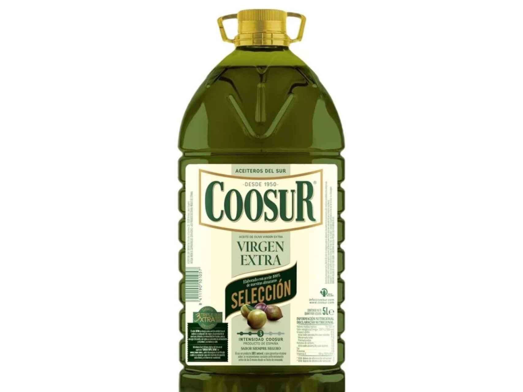 Aceite de oliva virgen extra de Coosur.