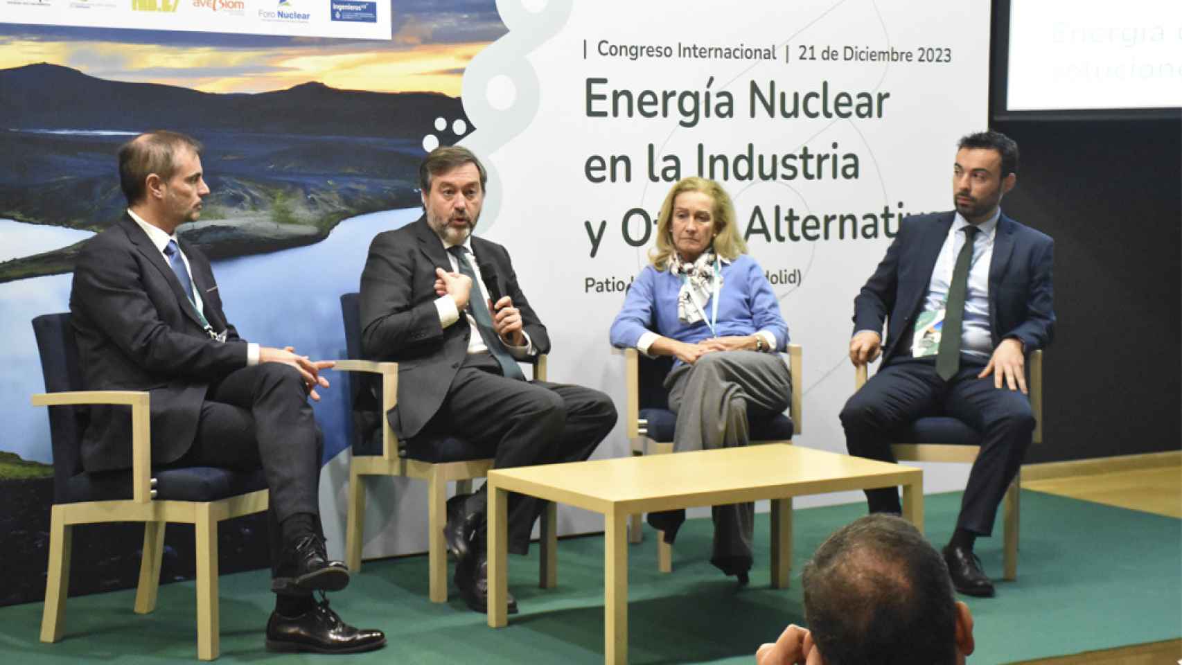 La mesa redonda con los cuatro ponentes sobre las energías renovables