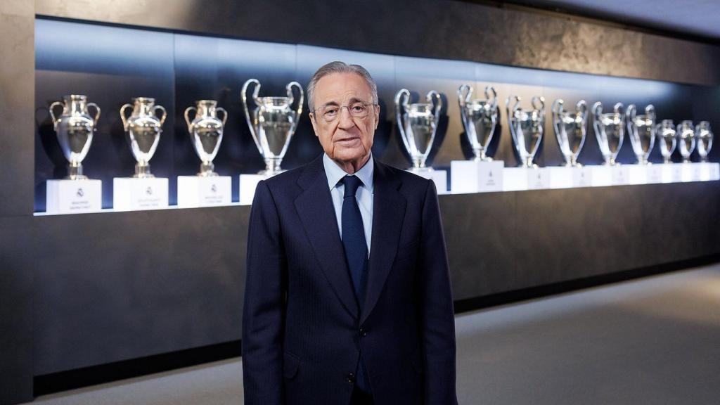 Florentino Pérez, en la sala de juntas del Real Madrid