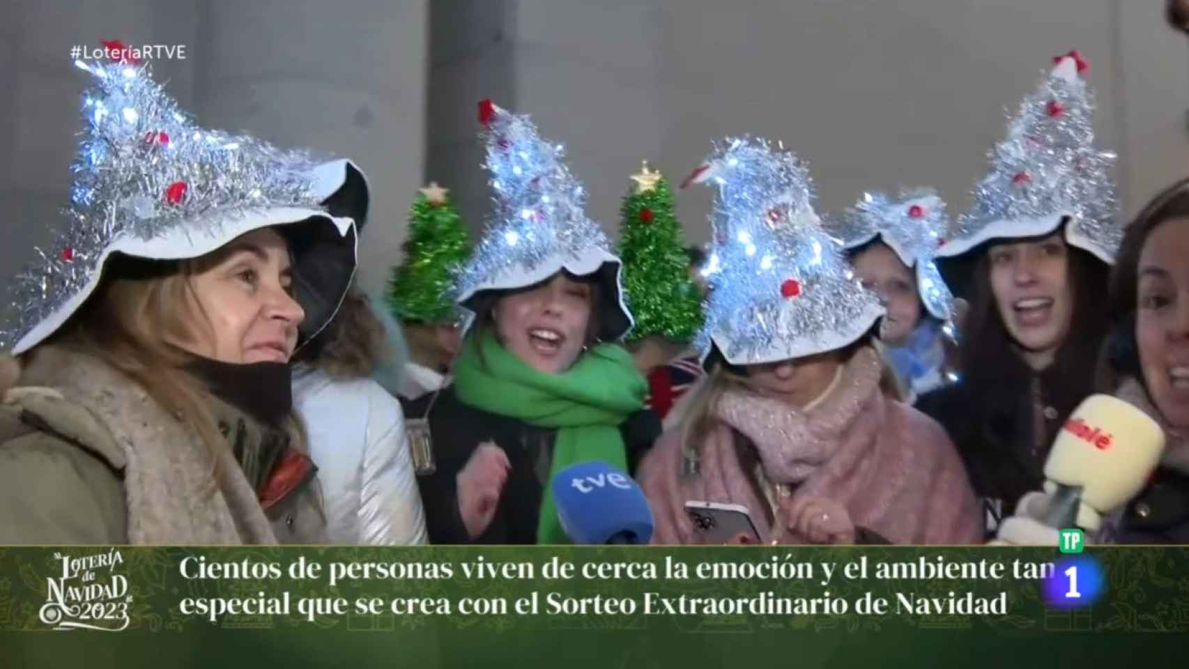 Cobertura de La 1 de TVE de la Lotería de Navidad.