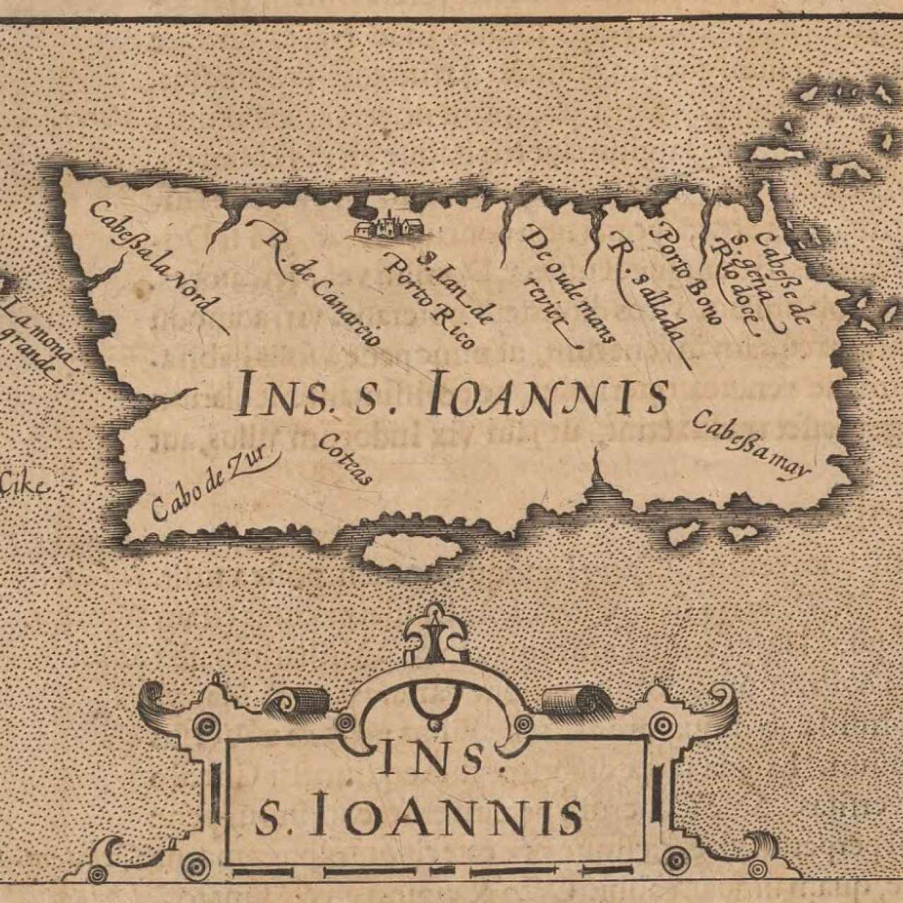 Puerto Rico por Gerardus Mercator, 1607.