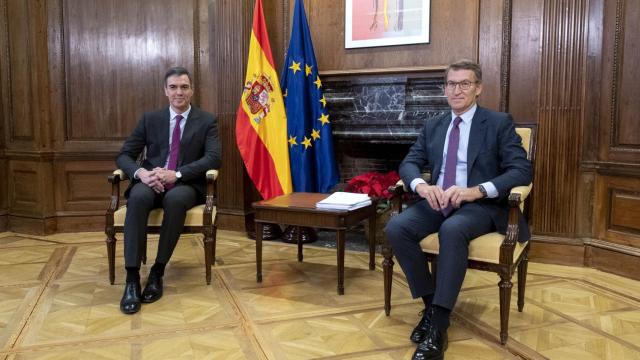 Pedro Sánchez y Feijóo este viernes en el Congreso.