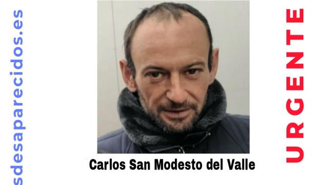 Cartel de desaparición de Carlos San Modesto del Valle