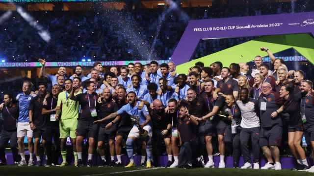 Los jugadores del Manchester City conquistan el Mundial de Clubes