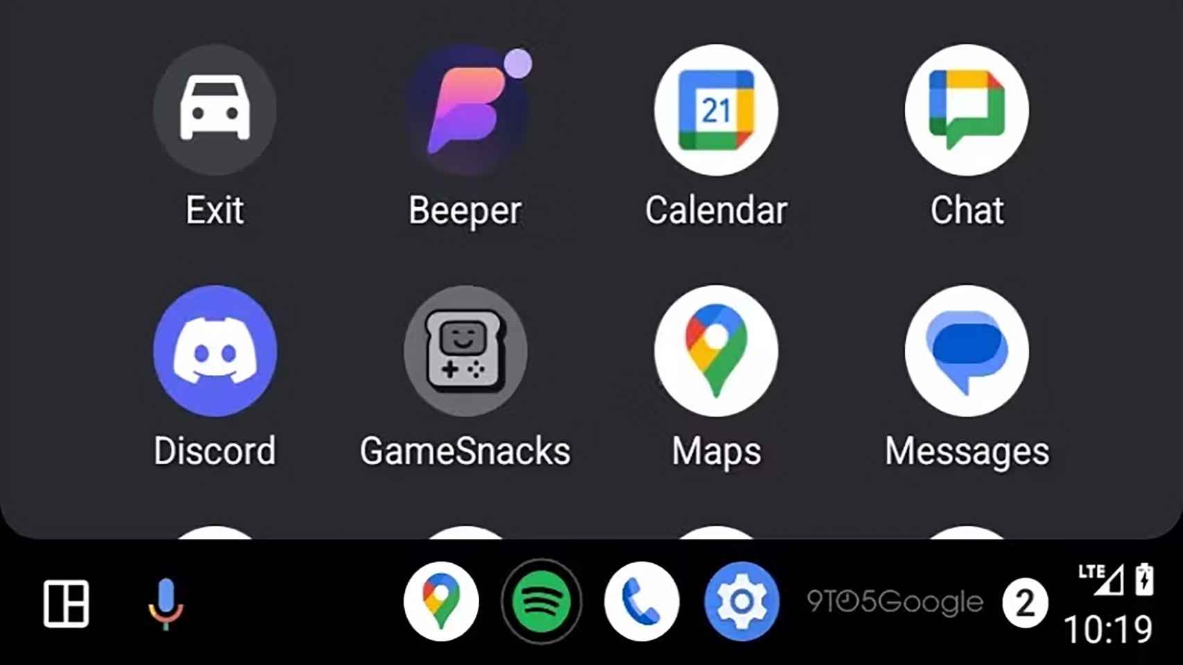 Los iconos en Android Auto 11.0