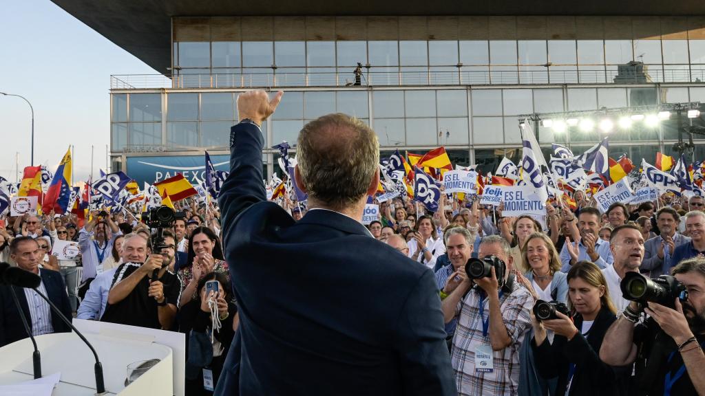 Feijóo, en una imagen de archivo en la campaña electoral.