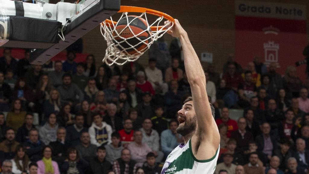 David Kravish durante el UCAM Murcia vs. Unicaja de Málaga