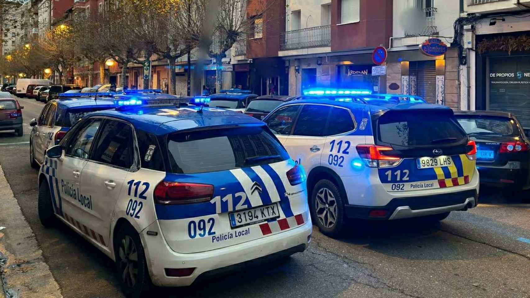Vehículos de la Policía Local de Burgos.