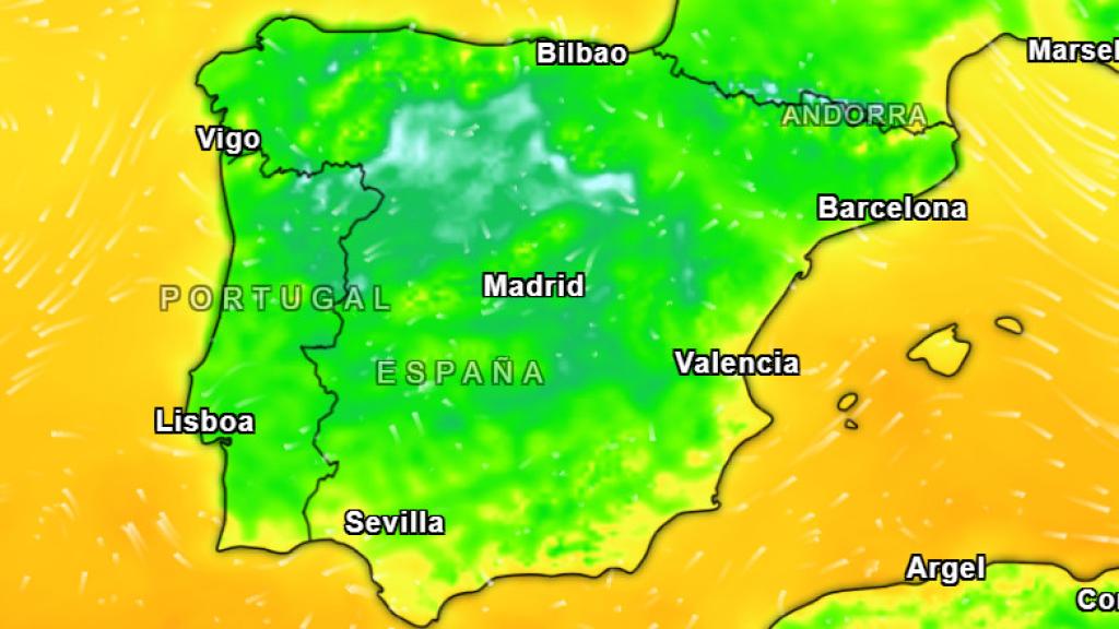 Radar de temperaturas del 24 de diciembre de 2023