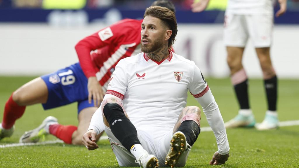 Sergio Ramos, en el Metropolitano.