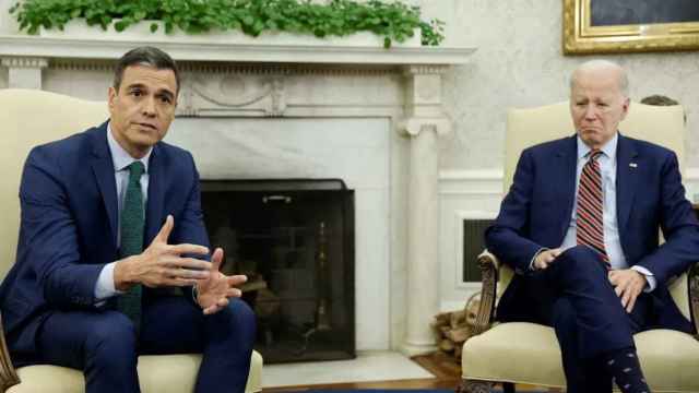 Pedro Sánchez y Joe Biden, en una reunión entre ambos en la Casa Blanca (Washington).