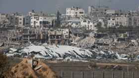 Ruinas de edificios destruidos en Gaza City