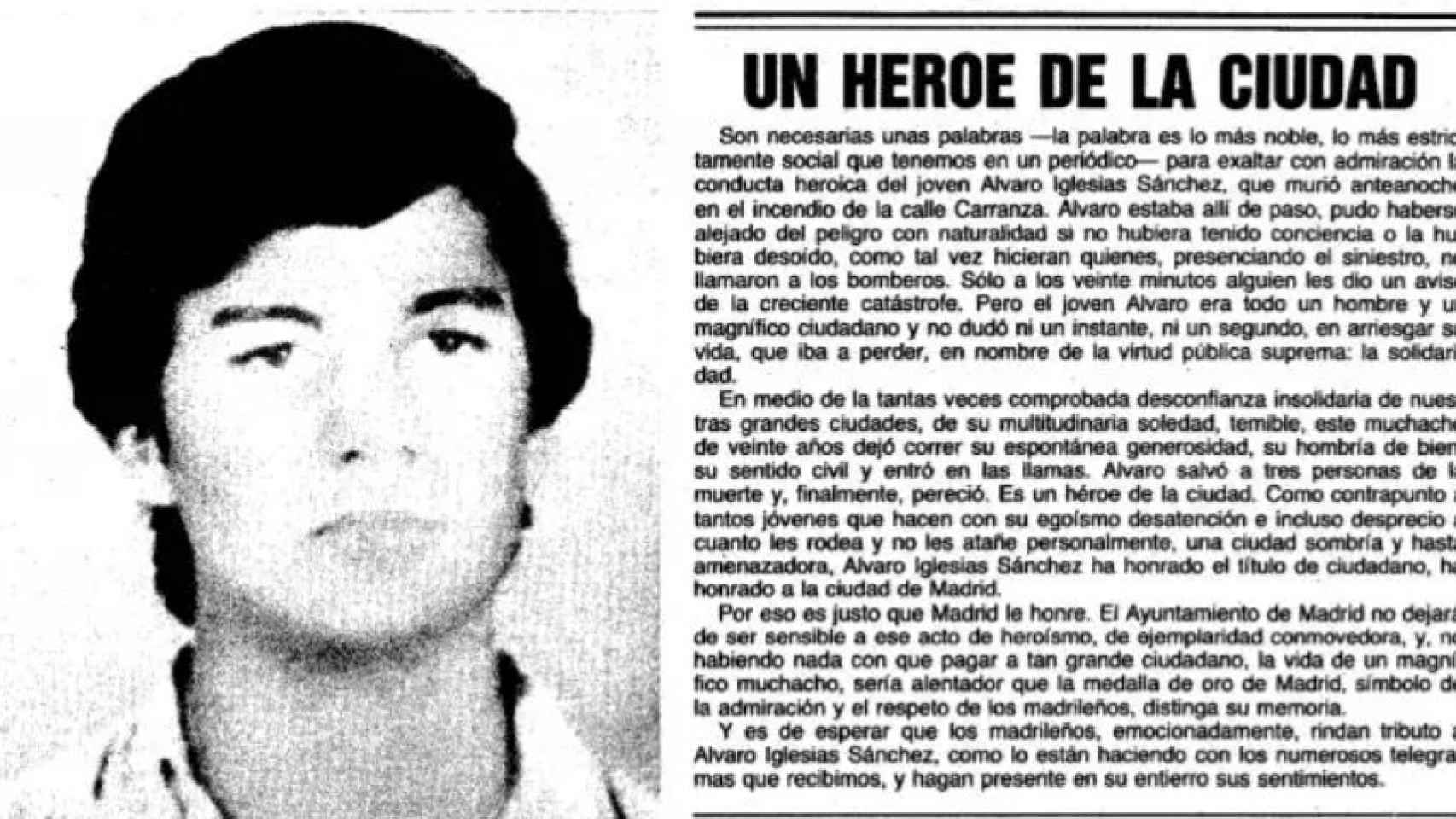 Página del periódico 'ABC' que recuerda al joven Álvaro Iglesias.