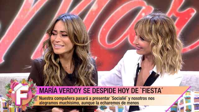 María Verdoy se despide de 'Fiesta'.