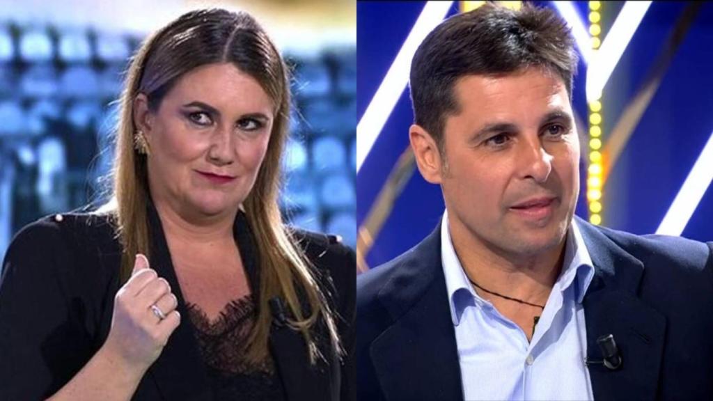 Carlota Corredera y Fran Rivera en diferentes programas de Telecinco.