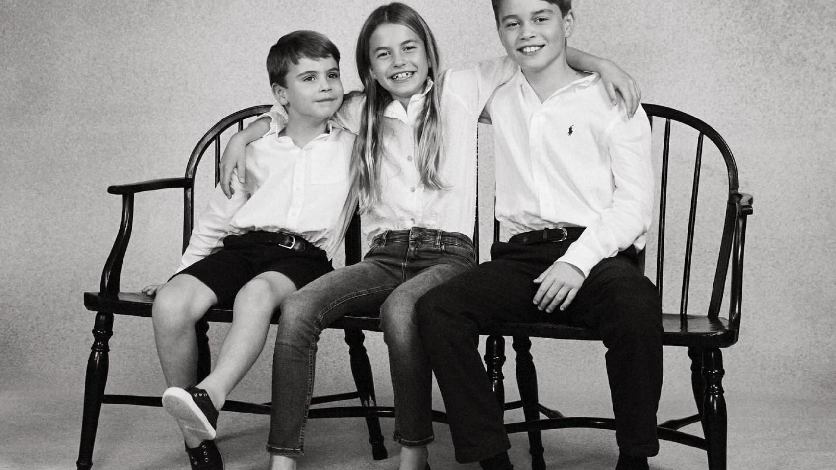 George, Louis y Charlotte, los hijos de Guillermo y Kate Middleton.