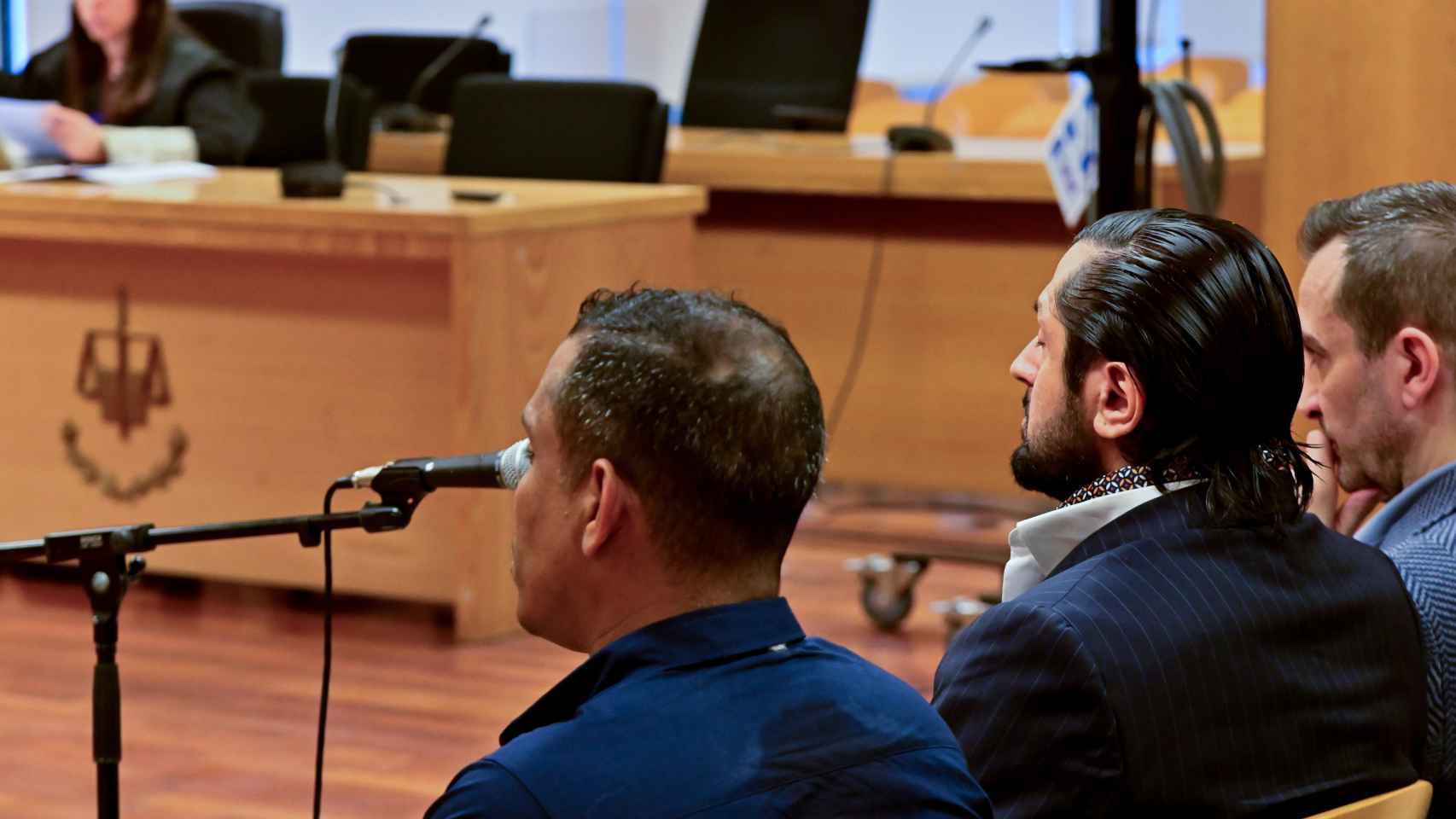 Rafael Amargo declarando ante el juez en Madrid.